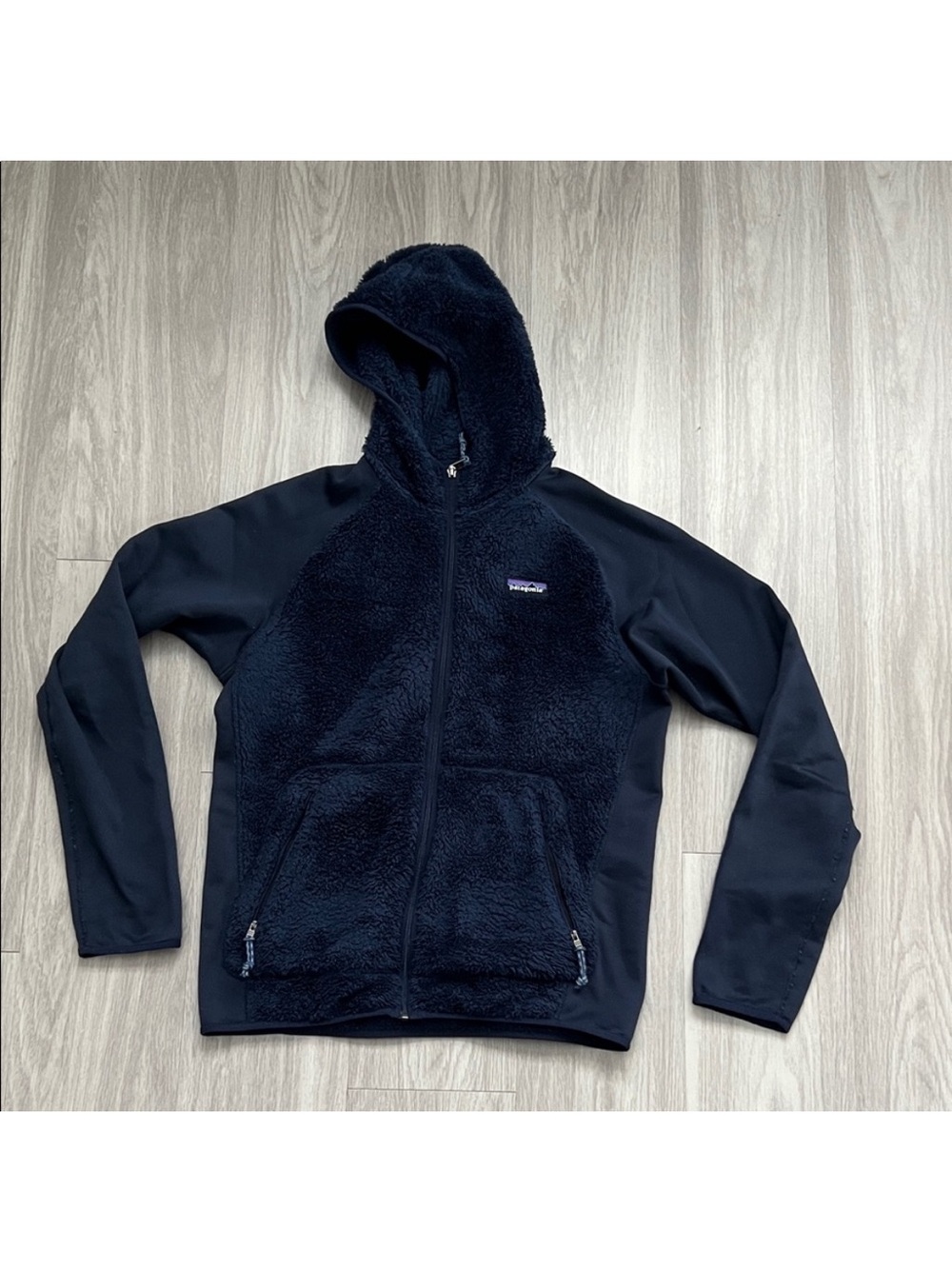 Patagonia Los Lobos High Pile Fleece Hooded Jacket Black Size M
